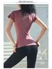 Women's Quick-Dry Short-Sleeve Running and Yoga T-Shirt with Stylish Back Design
