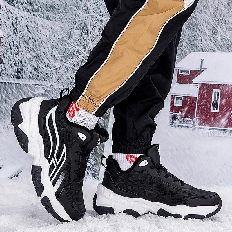 Men Boots 2024 New Winter Slippers Warm Men Shoes Waterproof Non-Slip Plush Sneakers Male Tenis Shoes Boots Men Sneakers Winter