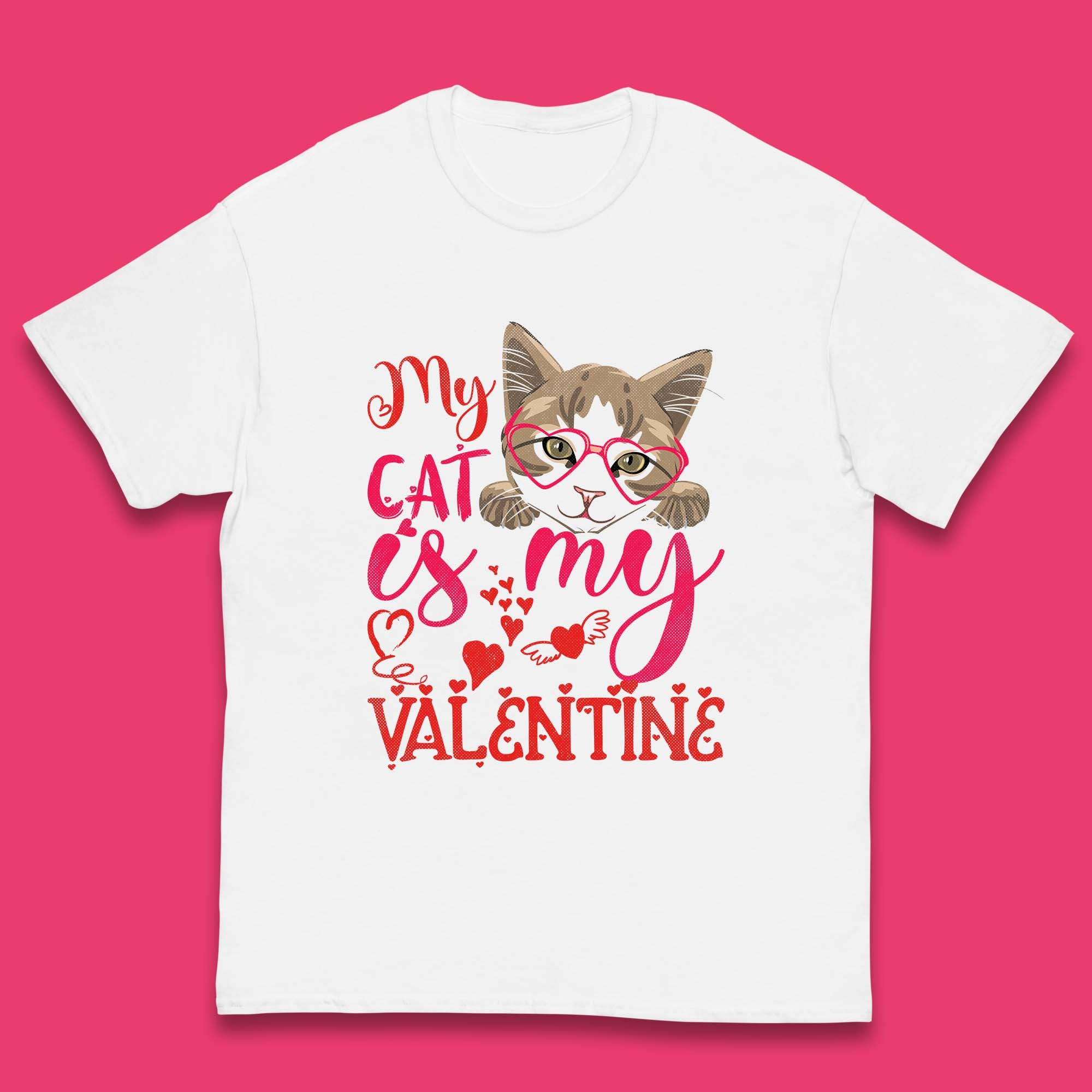 My Cat Is My Valentine Kids T-Shirt 150