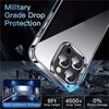 Luxury Semi Transparent Tempered Glass Phone Case for 17 Air 16 15 14 13 12 Mini 11 Pro Max 7/8 Plus Shockproof Hard Back Cover