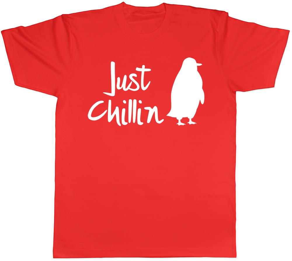 Just Chillin Penguin Unisexs Unisexs Ladies Unisex TShirt S