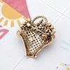 Creative Flower Basket Zircon Brooch Vintage Colorful Pins Women Fashion Jewelry Clothes Coat Decoration Scarf Buckle YSX