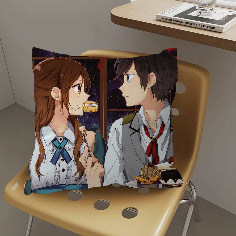 Horimiya Anime Cushion Cover Car Throw Pillow Case For Sofa Car Christmas Gift 40x40cm 45x45cm