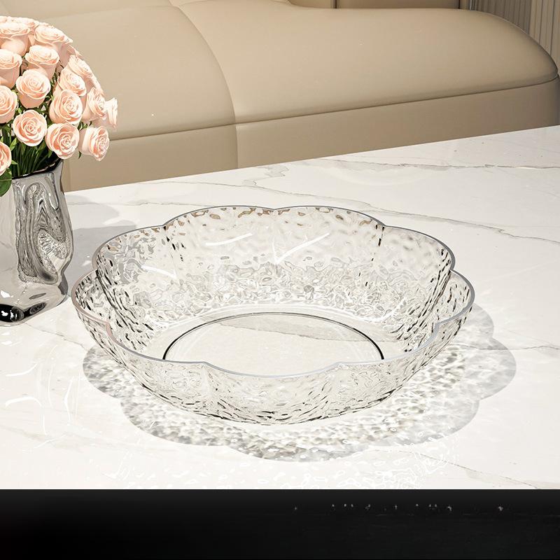 

Новый поднос для фруктов из ПЭТ-материала, поднос для закусок, китайский домашний ежедневный обеденный кухонный поднос для фруктов в форме цветка large