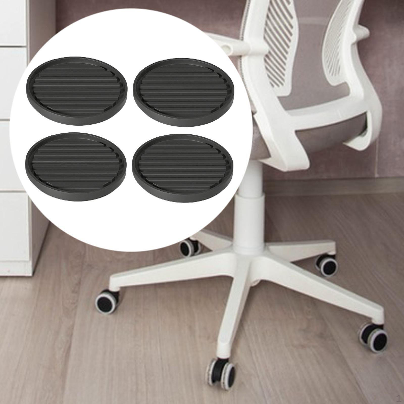 

4 Pieces Rubber Caster Cups Anti Protector Round Premium for Chairs Desks Sofas Bed Couch Table 8.5cmx1cm