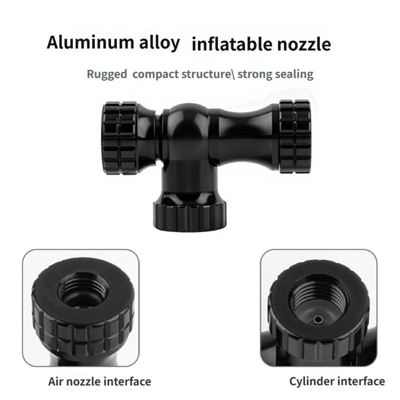 Bicycles CO2 Inflator Head Bikes Inflation Valves Head Knob Inflation Nozzle Bikes Fast Inflation Valves Accessories