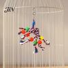 Chew Resistant Bird Toy Colorful Rope Parrot Toy, Cotton Biting Cage Accessory for Lovebird Budgie Cockatiel Parakeet Enrichment Anxiety Relief