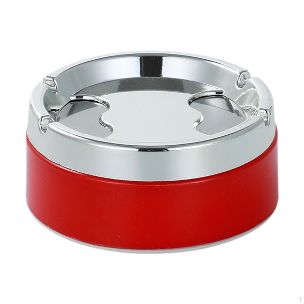 Modern Tabletop Ashtray Portable Stainless Steel for Parties Bar Car Black