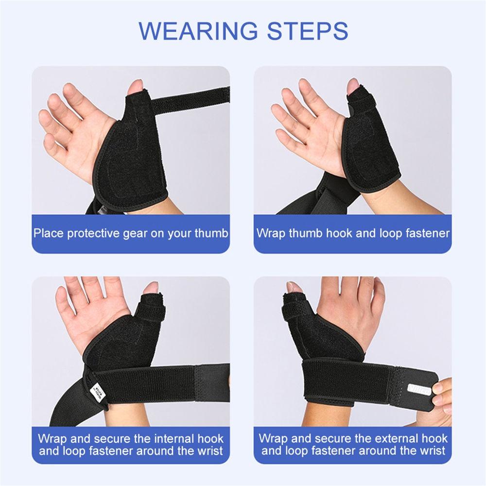1 Pieza Soporte para Pulgar Protector de Muñeca Ajustable Soporte de Doble Resorte Deporte Esguince Lesión Recuperación de Tendón Férula para Dedos Hombres Mujeres