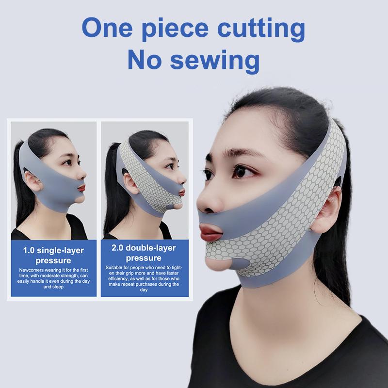 מתיחת פנים עם שינה פנים V Shaper תחבושת הרזיה תחבושת צורת הרפיה הרמת סנטר כפול עיסוי להקה לדילול פנים