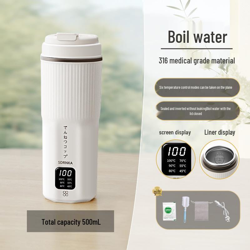 Japan SDRNKA Portabel Elektrisk Resevattenkokare - Vattenkokning och Uppvärmning Isolerad Kopp med Konstant Temperaturkontroll