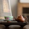 6pcs/set 65ml Ceramic Cup Flower Enamel Cup Kung Fu Tea Set Tea Cup  Personal Use