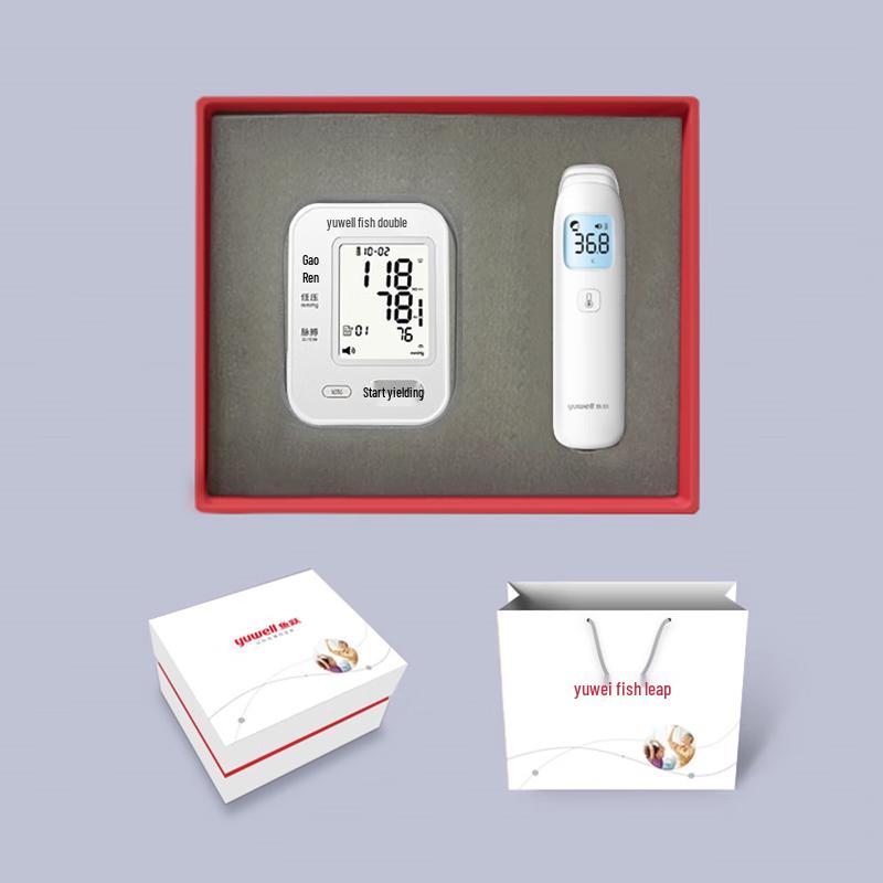 Yuwell 650C Electronic Blood Pressure Monitor & Forehead Thermometer Set