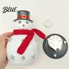 Holiday Tabletop Centerpiece Christmas Snowman Candle Holder, Decorative Metal Candlestick Ornament with Top Indoor Festive Atmosphere Light