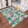 Floral Watercolor Pattern Carpet Suitable As a Non-slip Mat for the Living Room or Bedroom Sofa