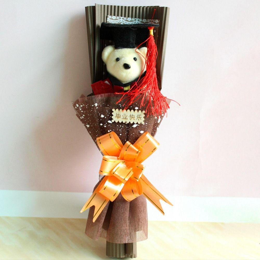 Lovely Bear Graduation Bouquet Cartoon Bouquet Decoration Stunning Graduation Gift  New Year