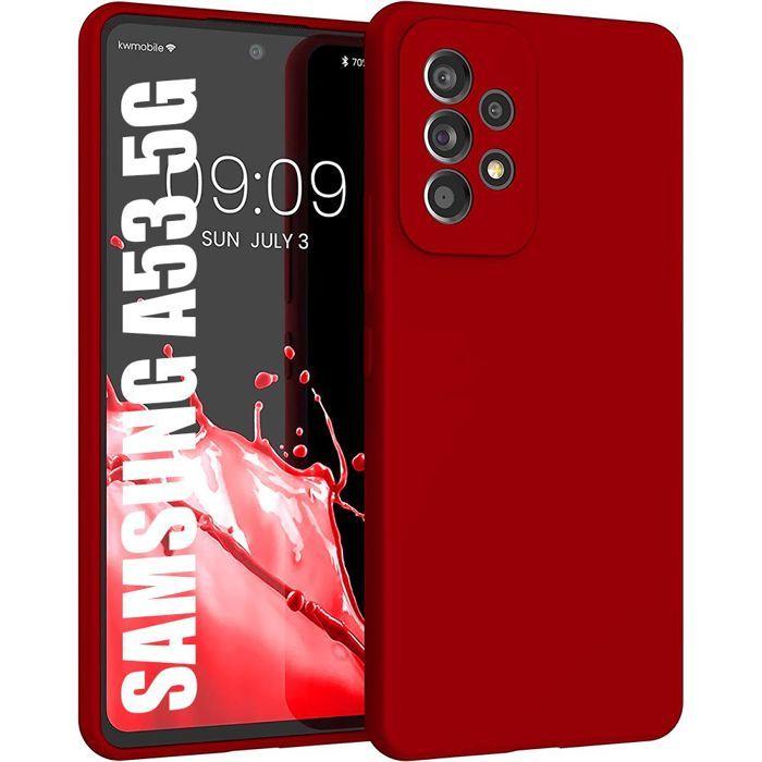 Coque pour Samsung Galaxy A53 5G - BOOLING - Protection Housse Souple - Rouge