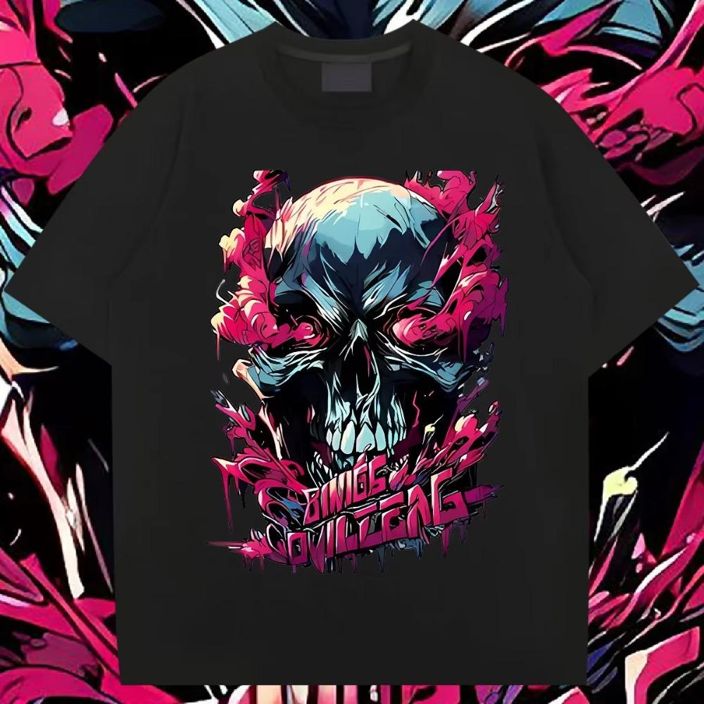 2024 New Oversize Loose O-Neck American Retro Tees For Men‘s Causal Soft XXL Clothes Commemorative Hot Sale Quick-Drying T-shirt