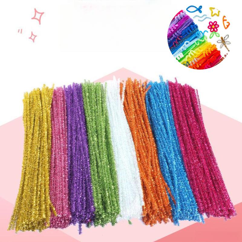 100pcs Chenille Colorful Stems Diy Craft Material Kit Kids Skill Development Toy