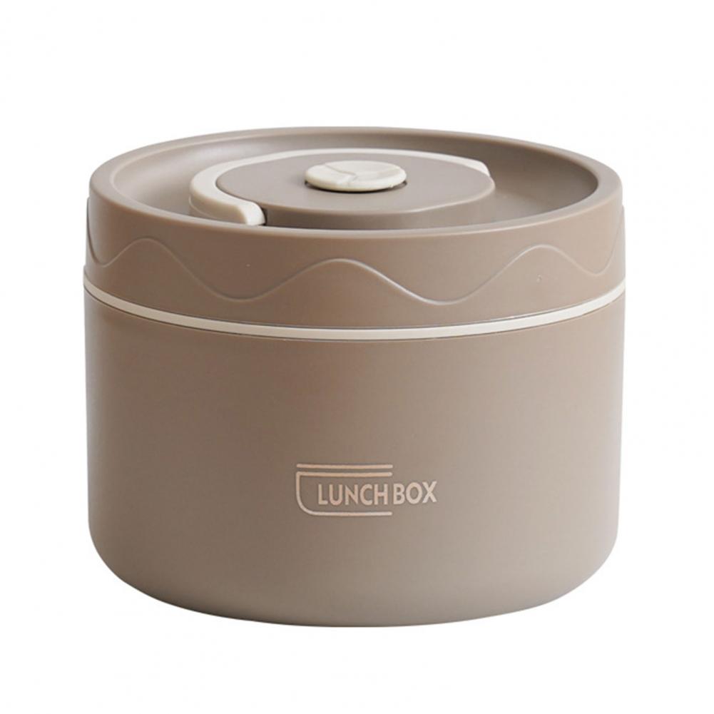 Portable 304 stainless steel insulated lunch box leakproof sealed bucket student lunch box multi layer Round bento box