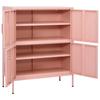 vidaXL Lagerschrank Rosa 80x35x101,5 Cm Stahl