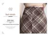 Women's Retro Wool Plaid A-line Skirt - High Waist, Slimming, Anti-exposure, Hip-hugging, Short Korean Style for Autumn/Winter