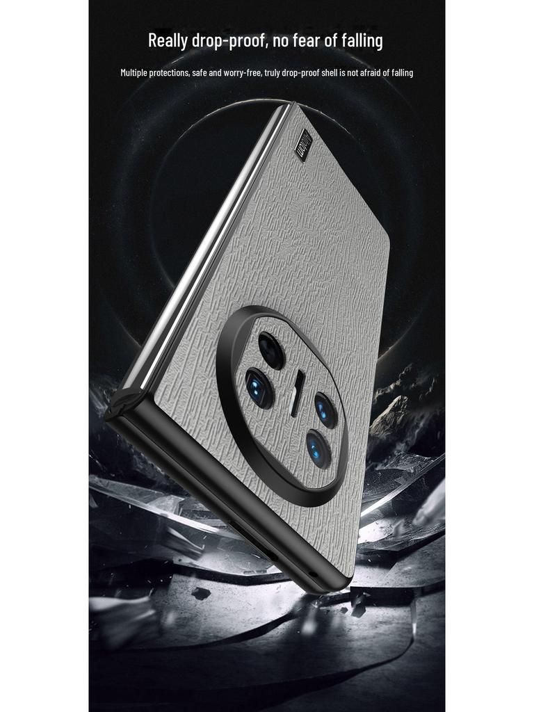 Huawei MateX5 Folding Screen Anti-Fall Case with Bark Pattern for Pocket2