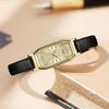 Retro Small Square Watch Niche High-End Waterproof Middle School Student Watch Small Leather Quartz Watch