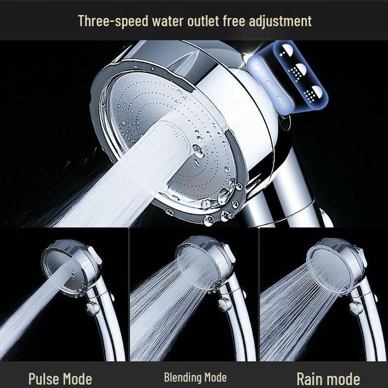Gureide High-Pressure Handheld Shower Head with 3-Mode Adjustment