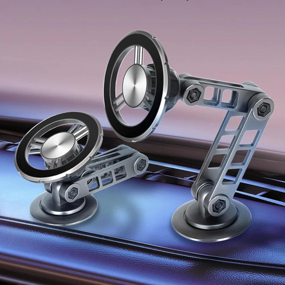 G198 Car Dashboard Windshield Magnetic Phone Holder Adjustable Robotic Arm Cellphone Stand