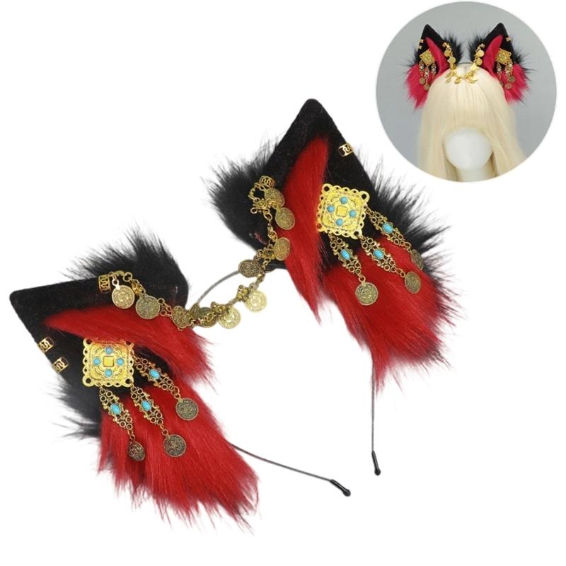 

Furry Wolf Ears Headbands For Cosplay Costume Parties Themed Event Role Play