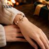 Rust-resistant Bracelet Christmas Bracelets for Women, Santa Claus Elk Snowman Tree Fine Workmanship Beaded Bracelet, Holiday Jewelry Gifts