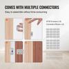 Wood Slat Acoustic Panels 8 PCS 96 X 6 Inch WPC for Modern Wall Ash Wood