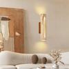 Indoor Strip Up Down Wall Sconce Modern Yellow Travertine Wall Sconce Up and Down Light for Bedroom Hallway