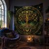 Tree of Life Star Moon Tapestry Bohemian Spiritual Wall Hanging Aesthetic Bedroom Dorm Meditation Home Decor