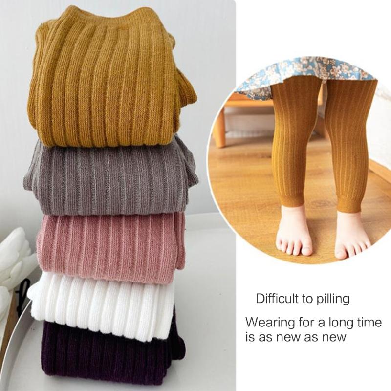 Stylish Girls Leggings Versatile Kids Elastic Tights Fashionable Elastic Pantyhose for Daily Outfits Outdoor Adventures