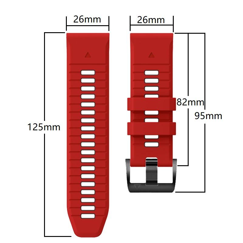 Bracelet en Silicone QuickFit 26mm 22mm compatible avec Garmin Fenix 8 47mm 51mm/Fenix E/7X 7 Pro/6X 6 Pro/5 5X Plus Accessoires de Bracelet