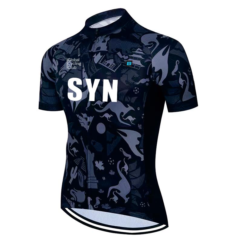 2026 SYN New Men's Cycling Jersey Set, Summer Sponge Seat Cushion, Cycling Bib, Road Bike, Bicycle Top, Bicycle Sports Shirt Set