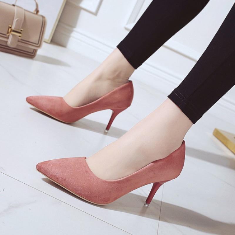 Fashion Women's Pumps Sexy Pointed Toes High Heels Luxury Banquet Wedding Shoes Fashion Suede Single Shoes for Women Leopard High Heels