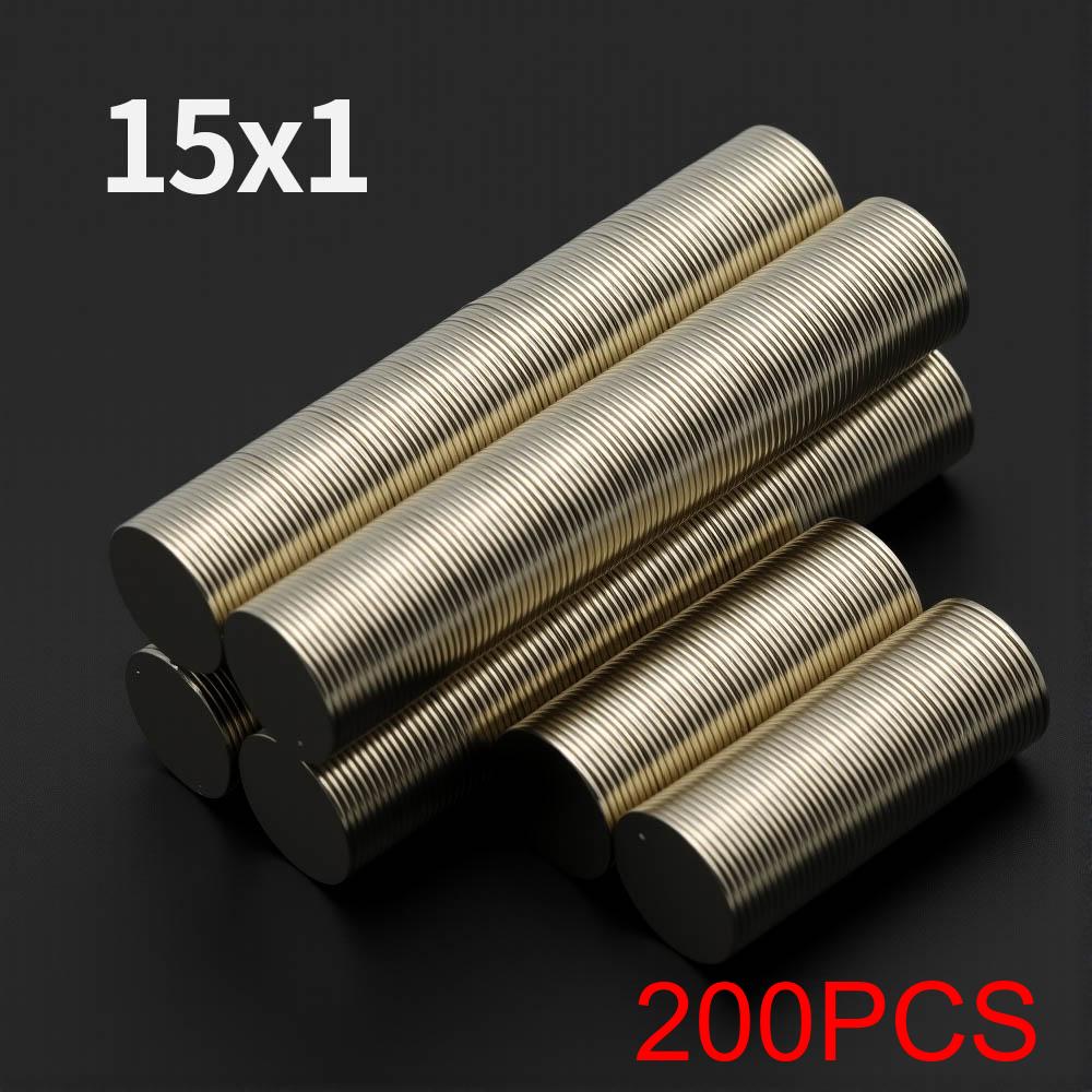 15x1mm Powerful Neodymium Magnet N35 NdfeB Permanent Magnetic imanes Round Super Strong Fridge Magnets DIY