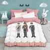 Cute Cartoon Red Hat Girl Print Bedding Sets Twin King Queen Full 2pcs Quilt Cover and Matching Pillowcases 75*50 for Kids Girls