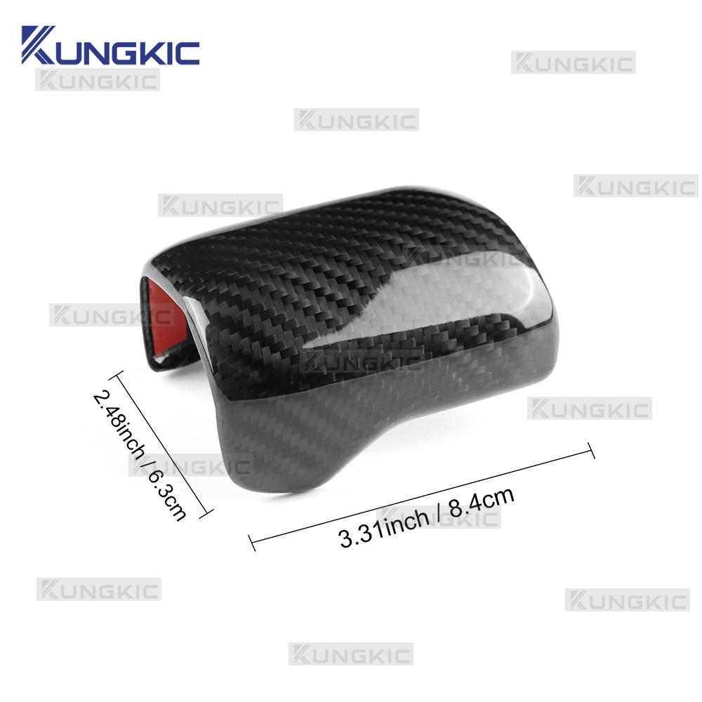 For Ford F-150 F150 14th Gen Raptor 2021 2022 2023 2024 Real Hard Dry Carbon Fiber LHD Car Gear Shift Knob Interior Cover Trim