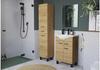 Bathroom cabinet with a washbasin, craft oak, standing on legs, 55 cm Mea
