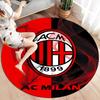 AC Milan Round Area Rug,Carpet Rug for Living Room Bedroom Sofa Playroom Decor,Non-slip Floor Mat