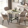 Folding Table Table With Folding Function And Open Shelf Mobile Kitchen Table For Dining Room Small Rooms Natural