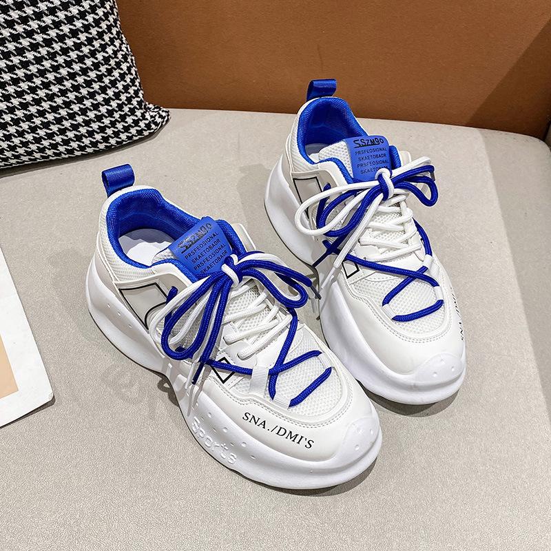 Sports Shoes Women's 2024 Spring and Summer New Trend Thick Soled Anti-Slip Wear-resisting Breathable Comfortable Sneakers