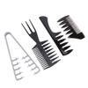 Set Pettini per Acconciatura Uomo Pettini a Denti Larghi Texture Pettine da Barbiere Parrucchiere per Capelli con Ciuffo Pompadour Set da 4 Pezzi