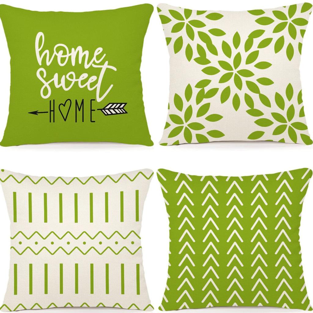 Moderne Sofakissenbezüge für Erkerfenster, Outdoor-Kissen-Set aus Leinenstoff