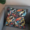 2D Colorful Koi Fish Pattern Decorative Pillow Cover Pattern Cushion Cover Suitable For Sofa Bedroom Car Pillow Cover