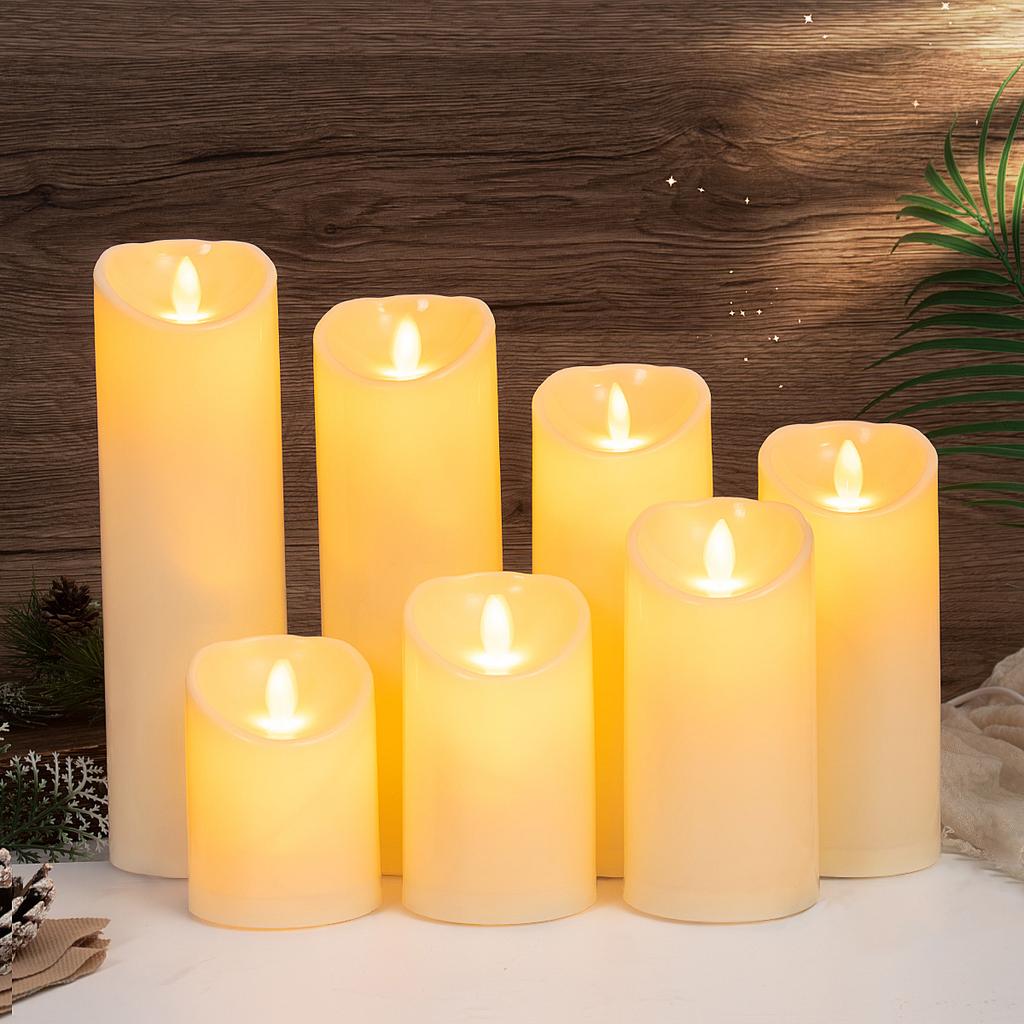 Flameless Votive სანთლები ბატარეით მომუშავე LED ჩაის ნათურები ელექტრო ყალბი სანთელი მოძრავი ფითილით საქორწინო წვეულების დეკორი სანთლები სანთლები